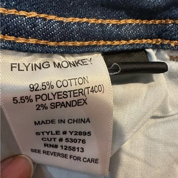 Flying Monkey Dark Blue Jean Shorts - Picture 5 of 9